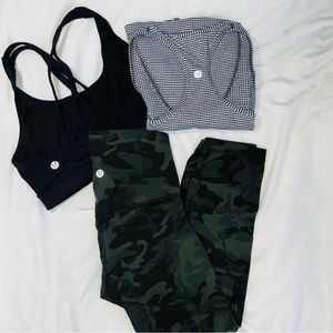 Lululemon Bundle leggings , bra, and sport top .